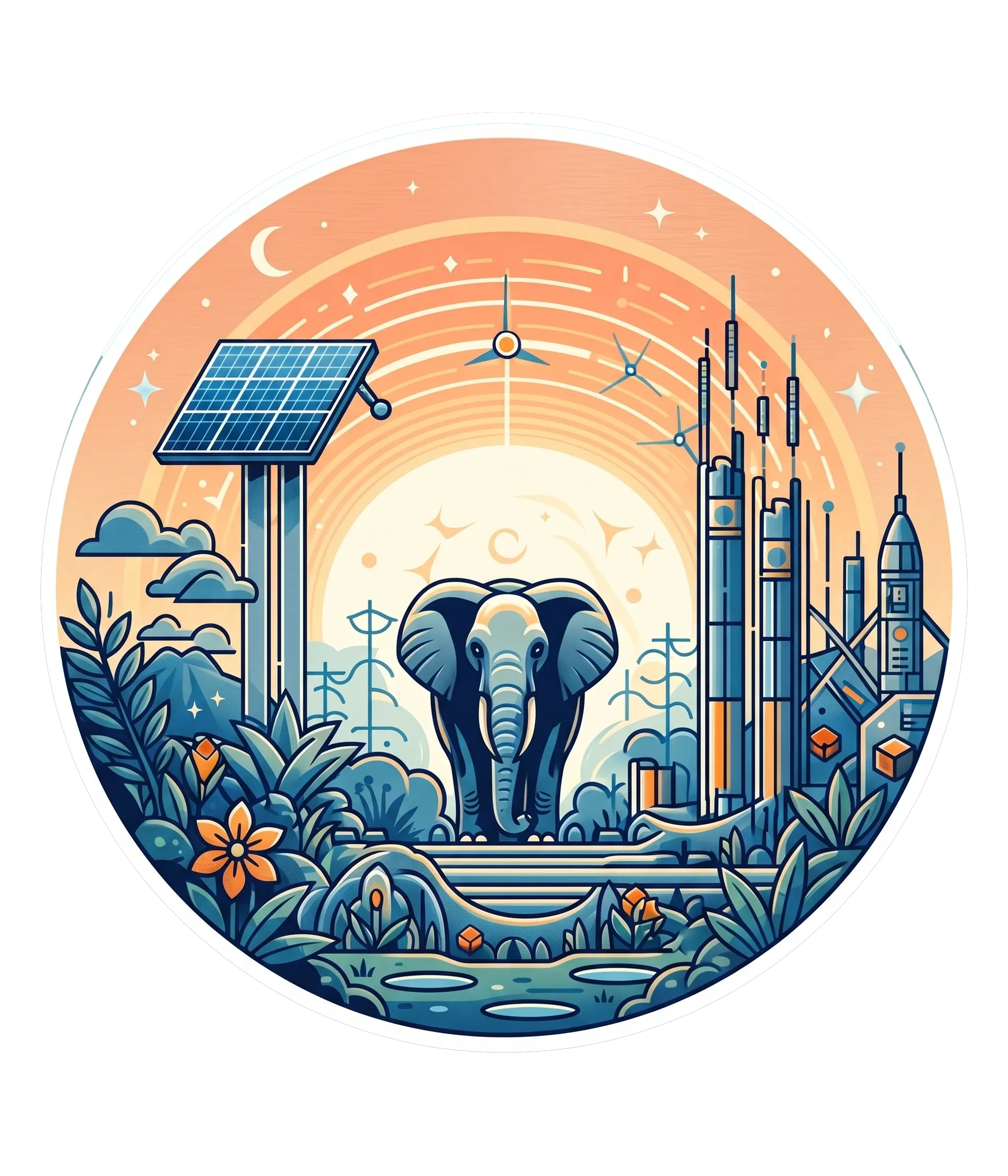 Éléphant, emblème de KMC — Institut de formation en fibre optique
